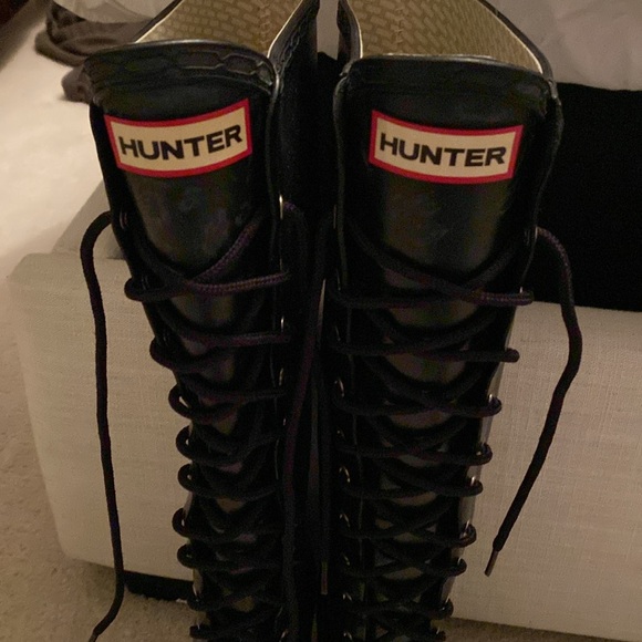 Hunter Lapin Boots Knee-High Lace-Up - Picture 2 of 14